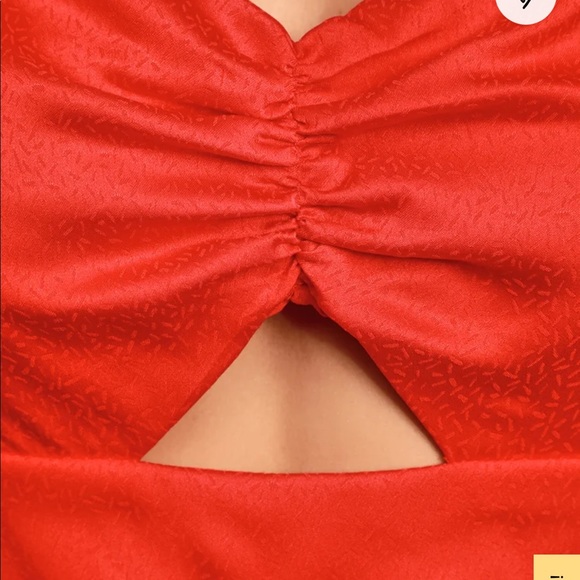 NWT - Sexy red satin maxi dress with slit - Picture 6 of 6